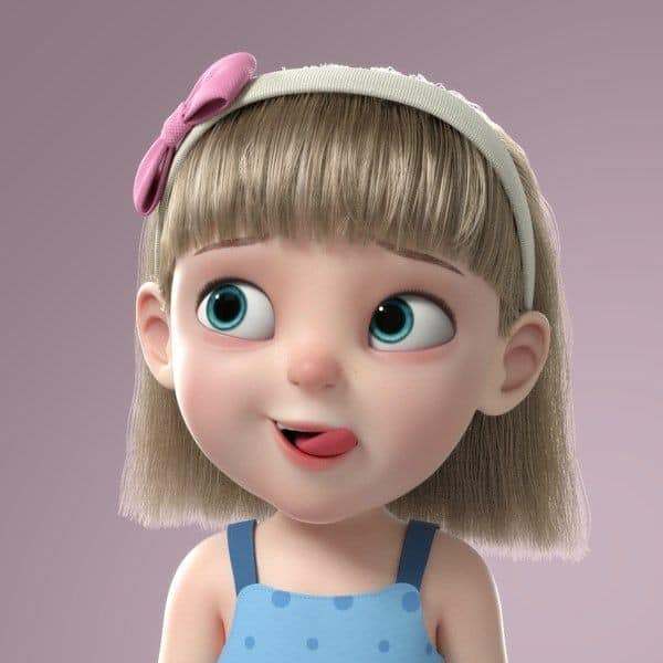 Cute Cartoon Dp for Whatsapp for Girls | Cartoon Profile Picture for Girl