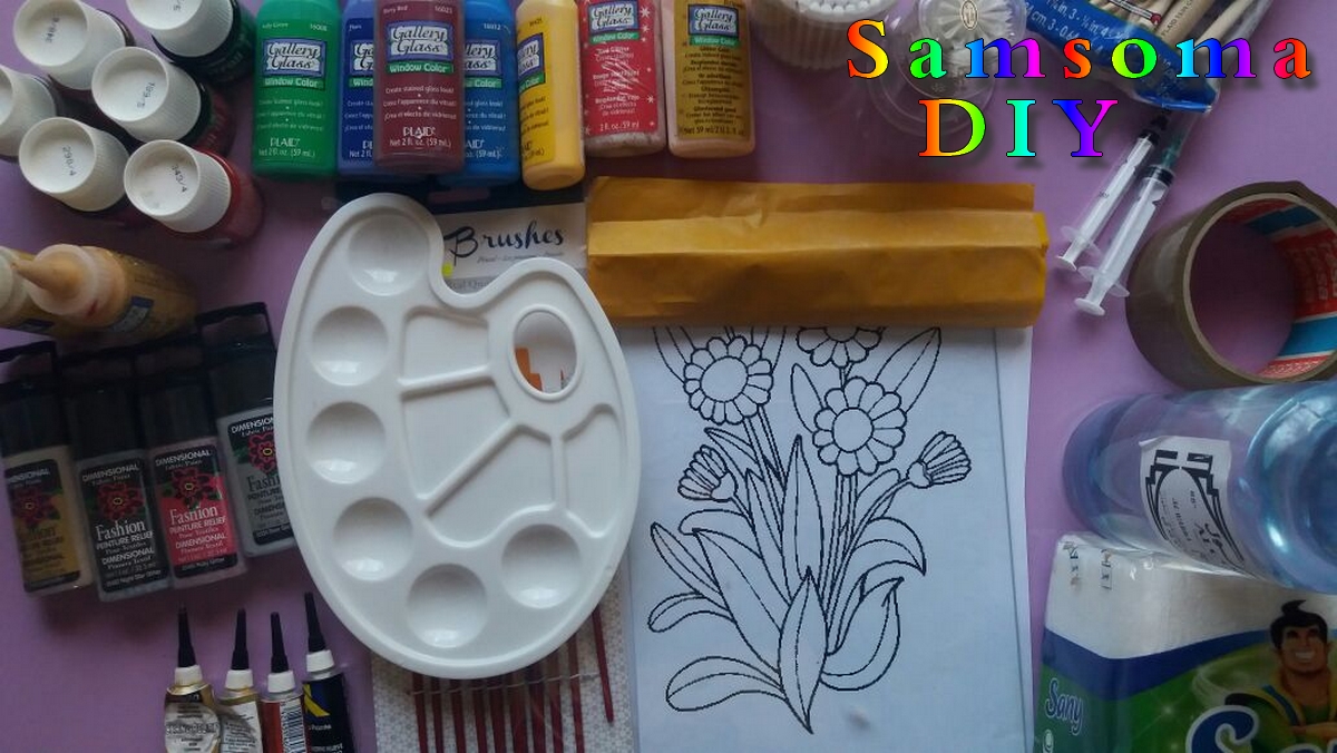أهم الأدوات الاساسية للرسم على الزجاج - GLASS PAINTING MATERIALS