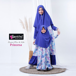 Koleksi Gamis Couple Mom Kids Zenitha terbaru Princesa