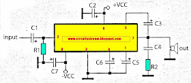 Simple Subwoofer Amplifier Circuit Diagram with 30W Output power