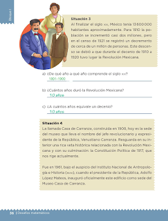 Respuestas Apoyo Primaria Desafíos matemáticos 5to grado Bloque I lección 14 Unidades y periodos 