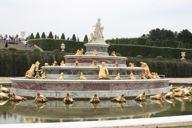 Beautiful fountain in the gardens at Versailles
