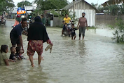 Banjir Rendam Tiga Titik Jalan Penghubung Antar Kecamatan