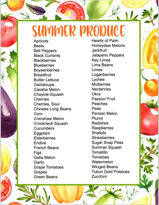 Seasonal Summer Produce to Eat Right Now What's Cookin, Chicago