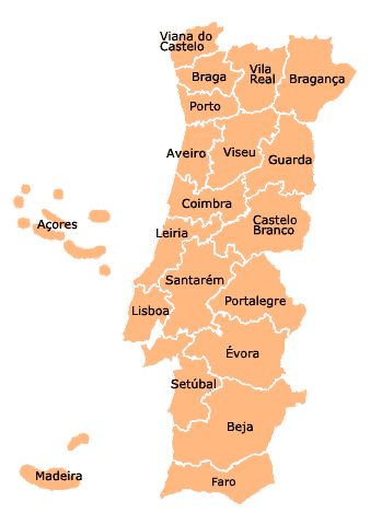 Freguesia, concelho, distrito e regiões autónomas de Portugal :: Rever e  aprender 3.°ano