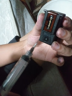 Hasil Print Putus - Putus atau Bergaris
