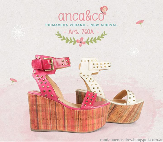 Sandalias 2014 Anca & Co primavera verano 2014. Moda sandalias 2014.