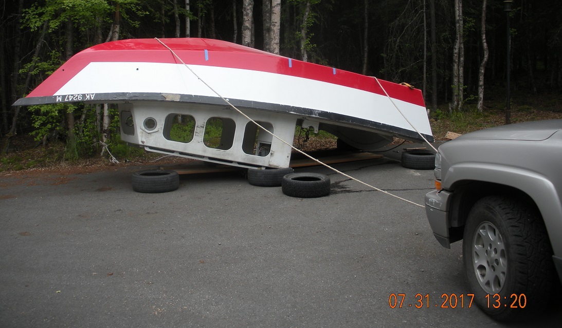 How to turn over a boat.