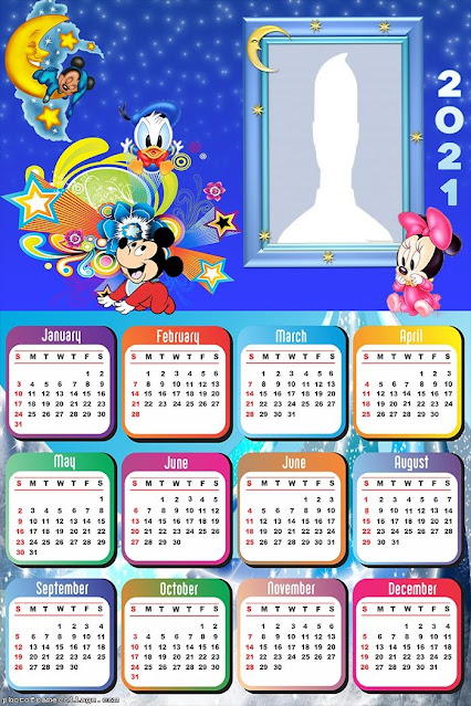 Mickey Bebé y sus Amigos: Calendarios 2021 para Imprimir Gratis Mickey Bebé y sus Amigos: Calendarios 2021 para Imprimir Gratis