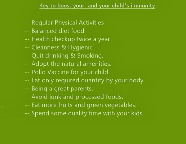 immunity , healthy rules, health tips for imunization,daily health tips for parents