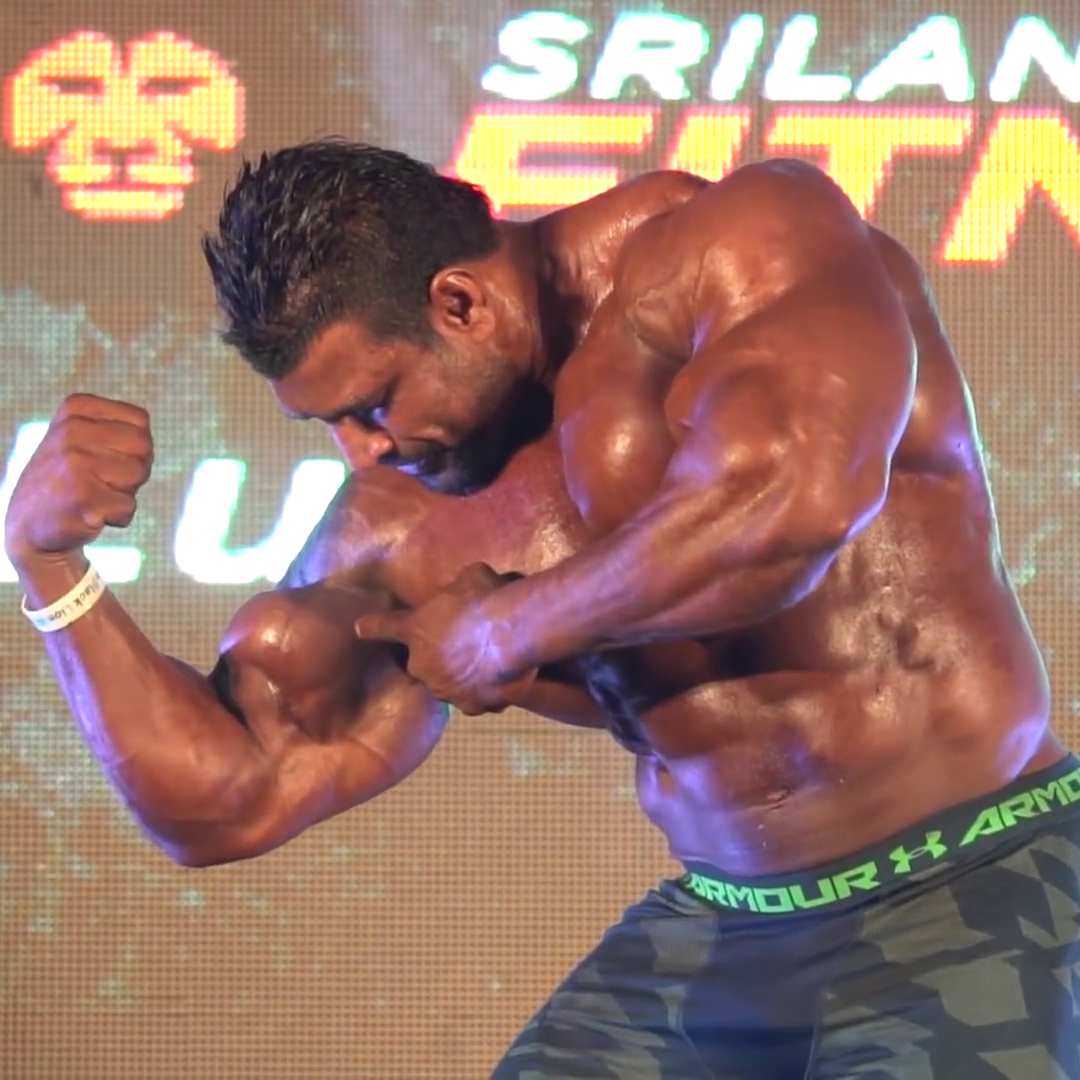 Muscle Lover Sri Lankan Bodybuilder Lucion Pushparaj Black