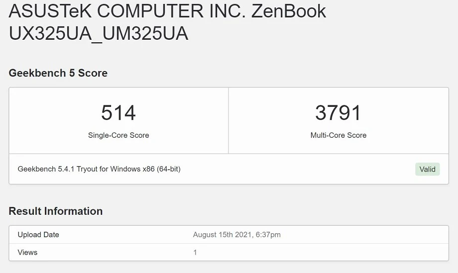ASUS Zenbook 13 OLED UM325 Review: Performance Benchmark Test