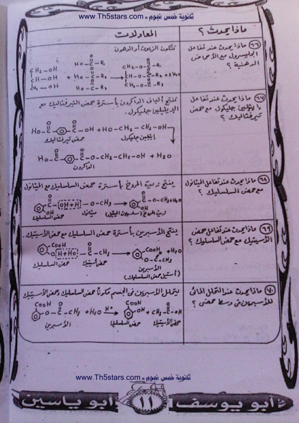 مراجعة الكيمياء العضويه للصف الثالث الثانوي 0%2B%252811%2529