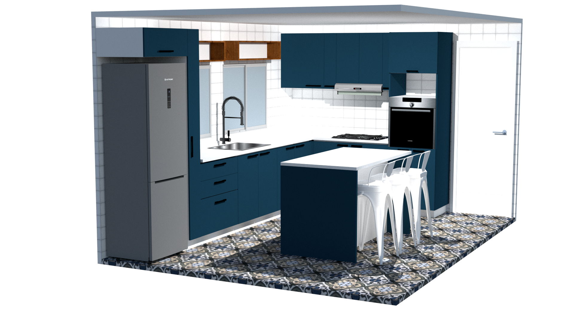 Diseño, fabricación e instalación de cocina a medida.