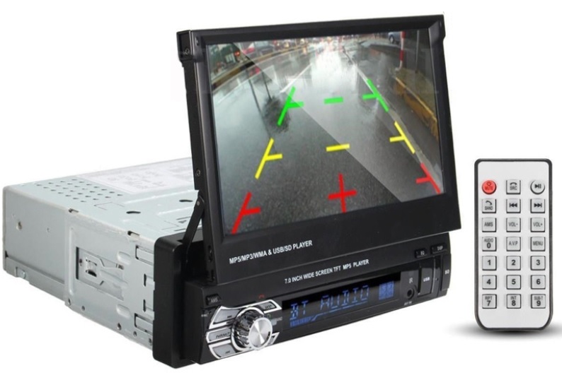 Coisas Uteis na Hora Rádio carro 1 din com LCD Touch retractil NOVO