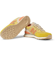 They Call Me Mellow Yellow: New Balance 574 Suede Sneakers | SHOEOGRAPHY