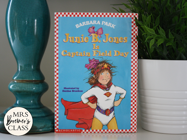 Junie B Jones is Captain Field Day book study unit with Common Core literacy companion activities for 1st and 2nd grade