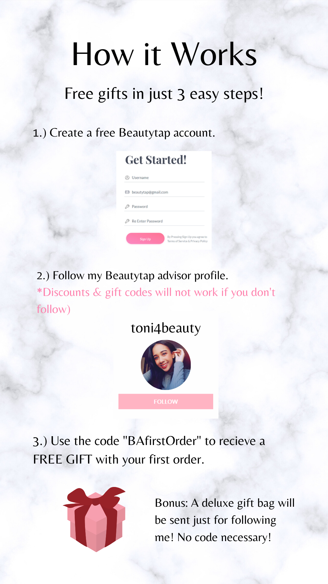 Get A Free Gift With Your First Order (Super Easy)