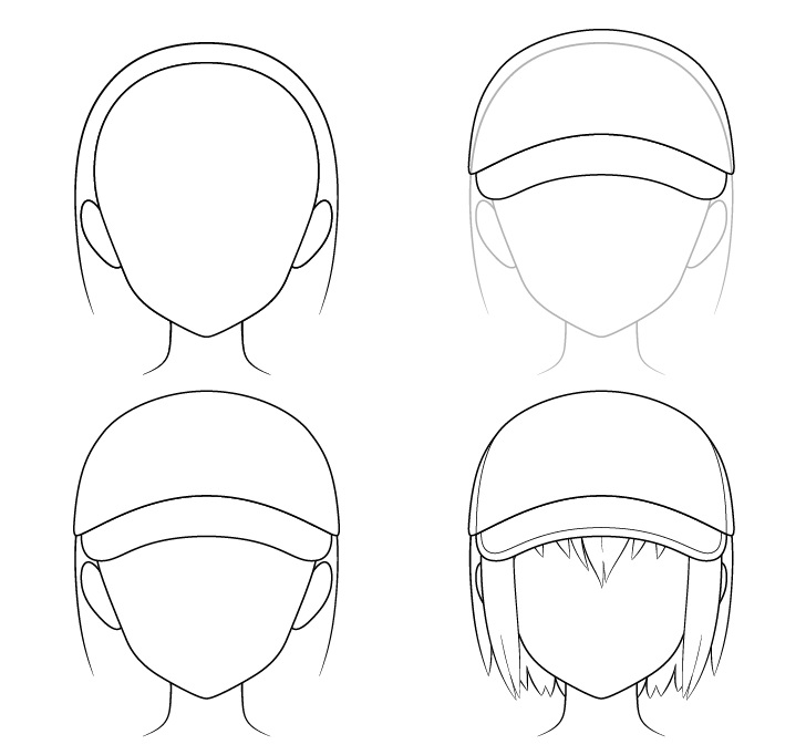 Gambar topi baseball anime selangkah demi selangkah