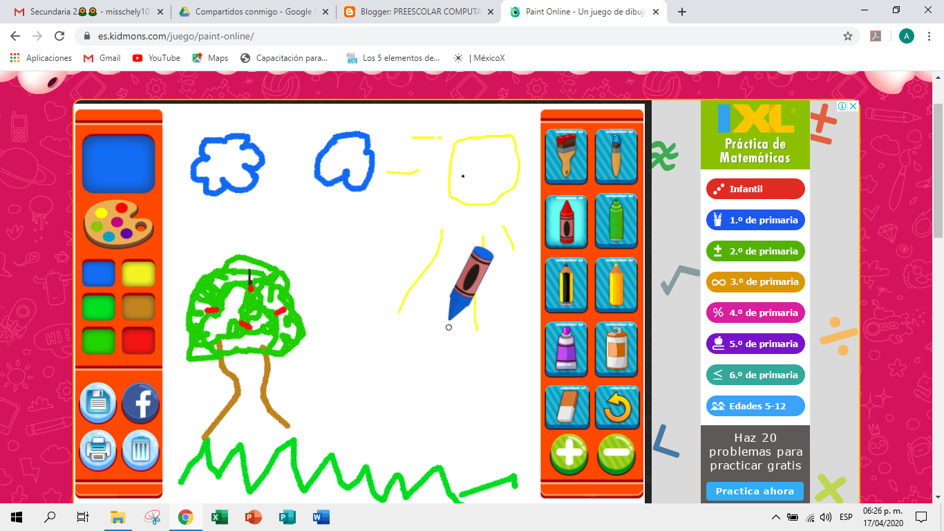 PREESCOLAR COMPUTACIÓN IBP ACTIVIDADES PARA 2° A, B Y C