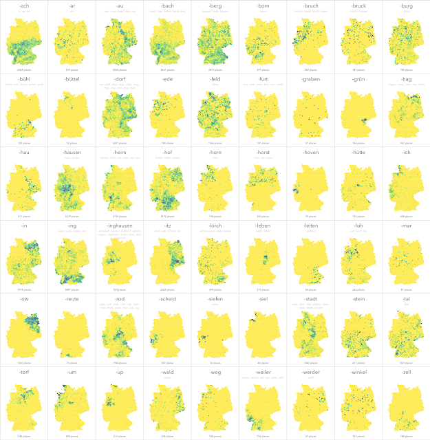 germany map distribution place name endings