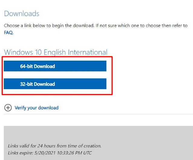 Download Windows 10 32-Bit or 64-Bit ISO File of May 2021 update