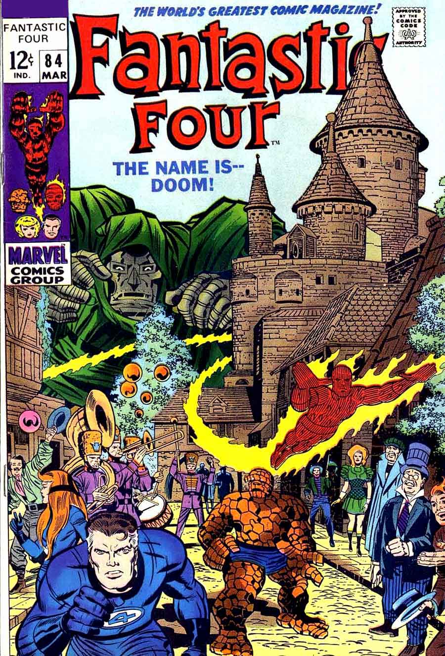 Fantastc Four v1 #84 marvel 1960s silver age comic book cover art by Jack Kirby