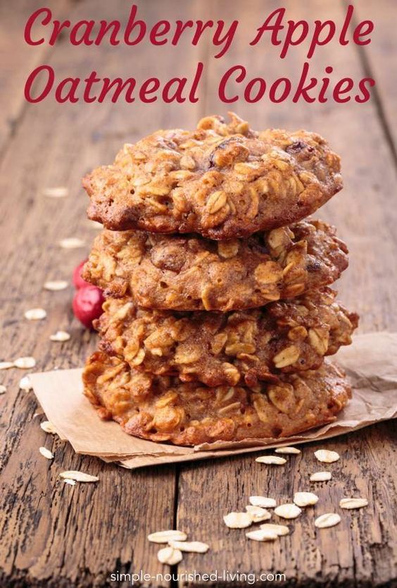 SKINNY CRANBERRY APPLE OATMEAL COOKIES RECIPE Delicious Recipes