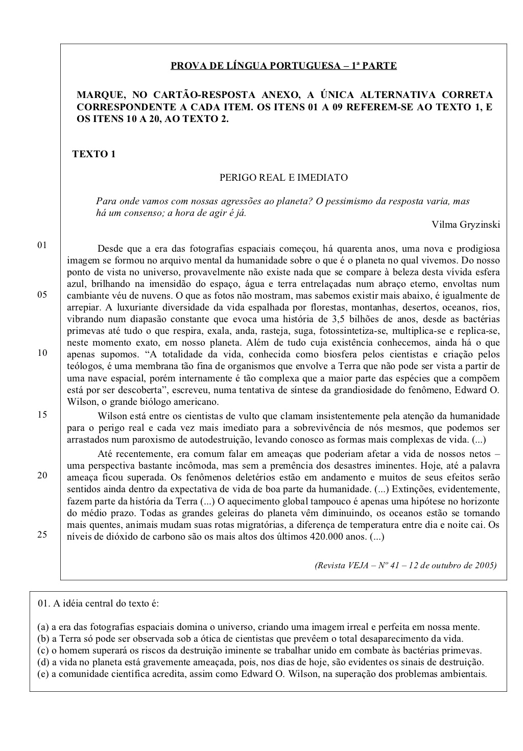 PROVA COLÉGIO MILITAR FORTALEZA 1º ANO DO ENSINO MÉDIO. - Atividades de