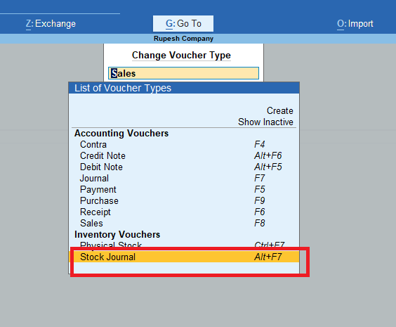 Stock Journal Voucher Stock Transfer In Tally In Hindi Tally Prime 