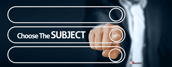 Choose The Subject of A Blog
