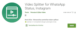 Video Splitter for WhatsApp Status, Instagram