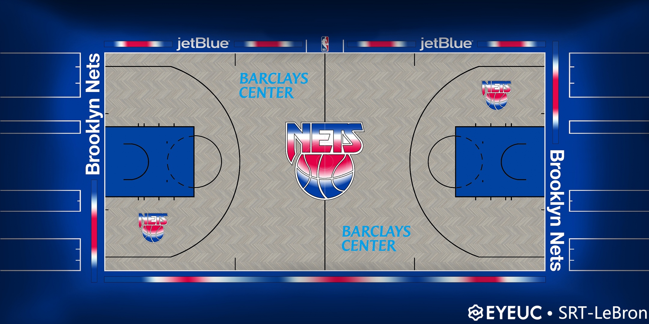 NBA 2K21 Brooklyn Nets Fictional 2021 Court by SRT-LeBron - Shuajota | Your Site for NBA 2K Mods