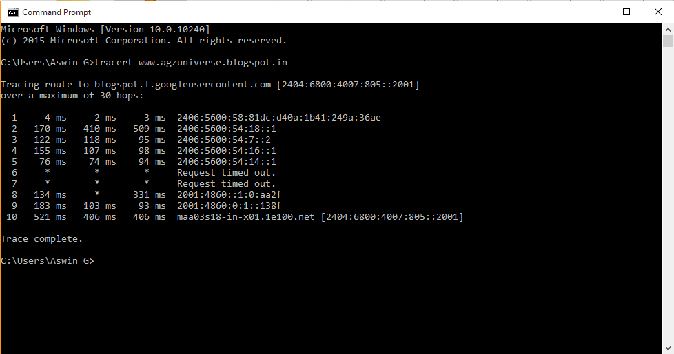A G Z universe DOS Network Commands