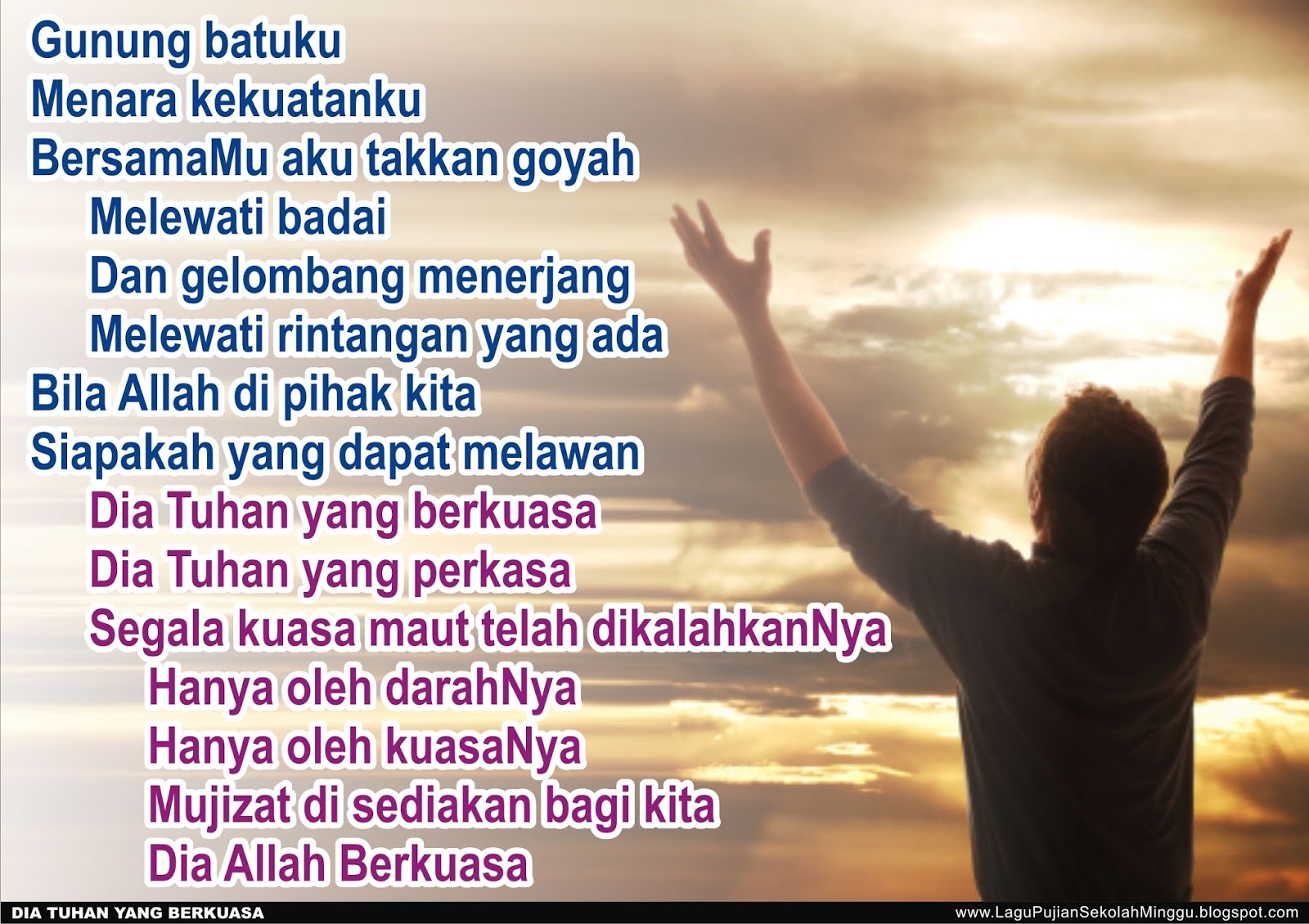 Lirik Lagu Pujian Rohani Kristen Sekolah Minggu Gereja Tuhan Yesus Dia Tuhan Yang Berkuasa