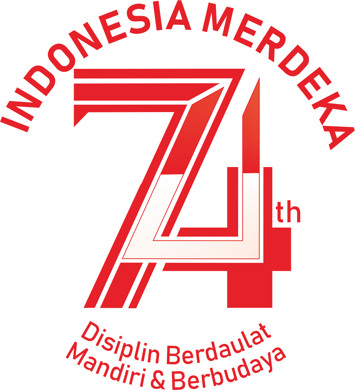 Logo 74 Tahun Indonesia Merdeka Merah Putih Portofolio Desain Hermawan