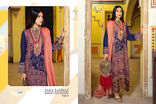 Shree Fab Sana safinaz Mahay collection 4 pakistani suits
