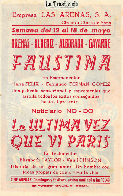 Faustina - Programa de Cine - María Félix - Fernando Fernán Gómez