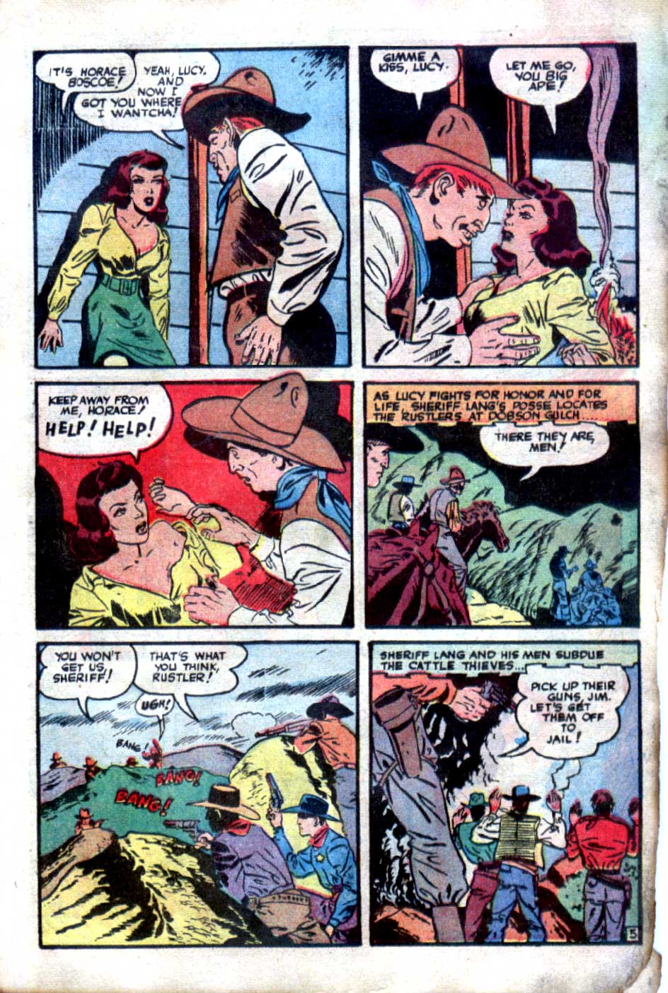 Western Crime Busters v1 #10 - Wally Wood art 1950s western comic book page