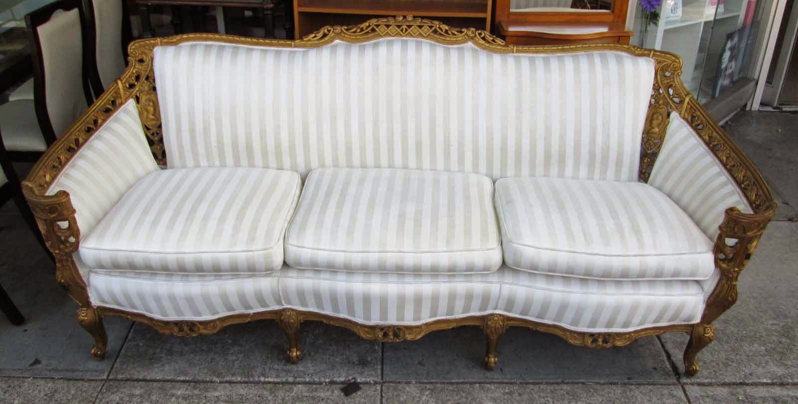 UHURU FURNITURE & COLLECTIBLES: SOLD Louis XIV Style Antique Sofa - $350