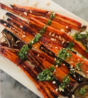 Recipe: Roasted carrots and shallots with Chermoula sauce balances sweet and spicy