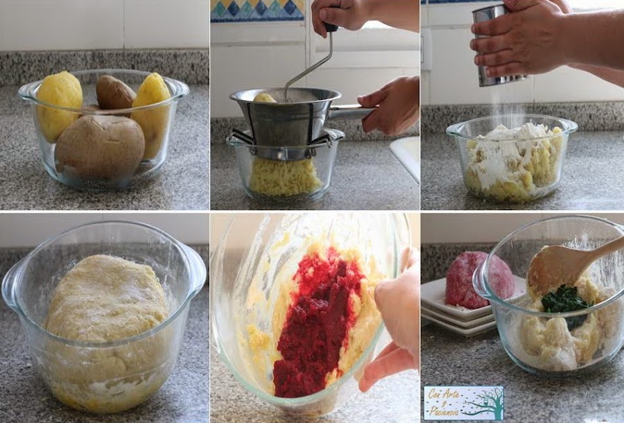 ñoquis,gnocchi,patata,potatoe,receta,casera,paso,recipe,homemade,step,espinacas,remolacha,parmesano,queso,cheese,deliciosa,facil,bonita,colorida,primavera,sorprender,italiana,italian,cooking,fotografia,fácil,easy,margarina,mantequilla,salsa,nata (crema de leche),butter,cream,ajo,garlic,cocina,allfredo