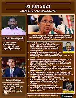 Daily Malayalam Current Affairs 01 Jun 2021