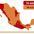18 estados en naranja, 14 en rojo para la próxima semana: Ssa