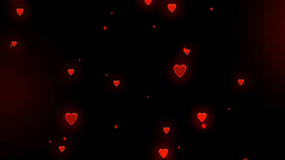Black Screen Red Heart Particles Effect, kinemaster video template download