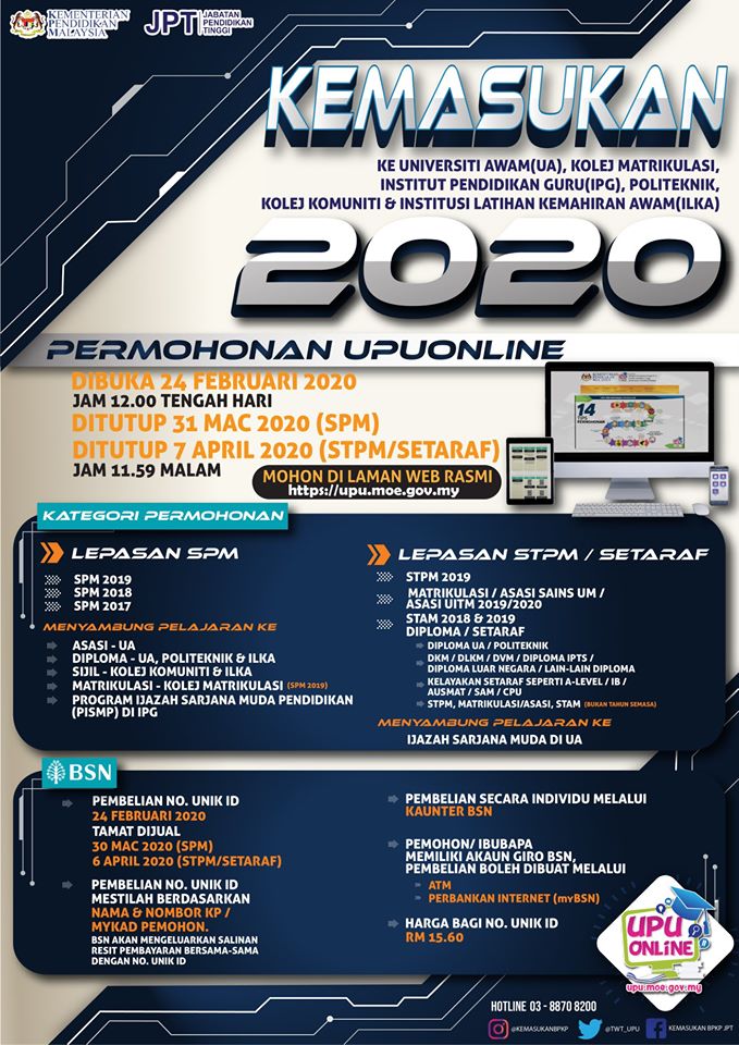 Permohonan ipg 2021 lepasan spm