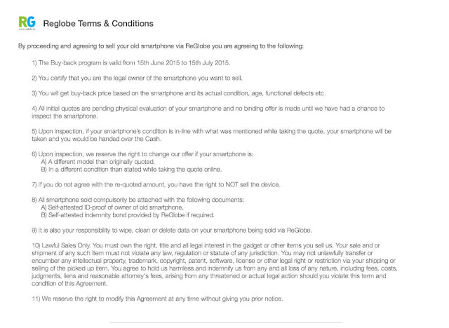 Terms and conditions