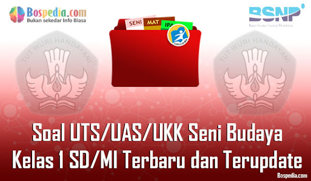 Soal UTS/UAS/UKK Seni Budaya Kelas 1 SD/MI Terbaru dan Terupdate