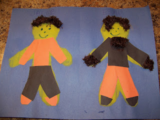 Jacob and Esau craft with paint and texture | scriptureand.blogspot.com
