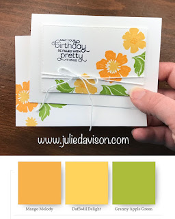 VIDEO: Stampin' Up! Everything is Rosy Clean & Simple Notecards ~ www.juliedavison.com